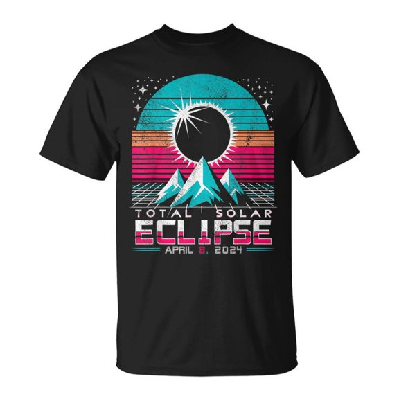 Total Solar Eclipse April 8 2024 Totality Eclipse Retro 80S TShirt