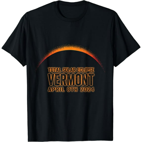 Total Solar Eclipse April 8 2024 Vermont Path Of Totality T-Shirt