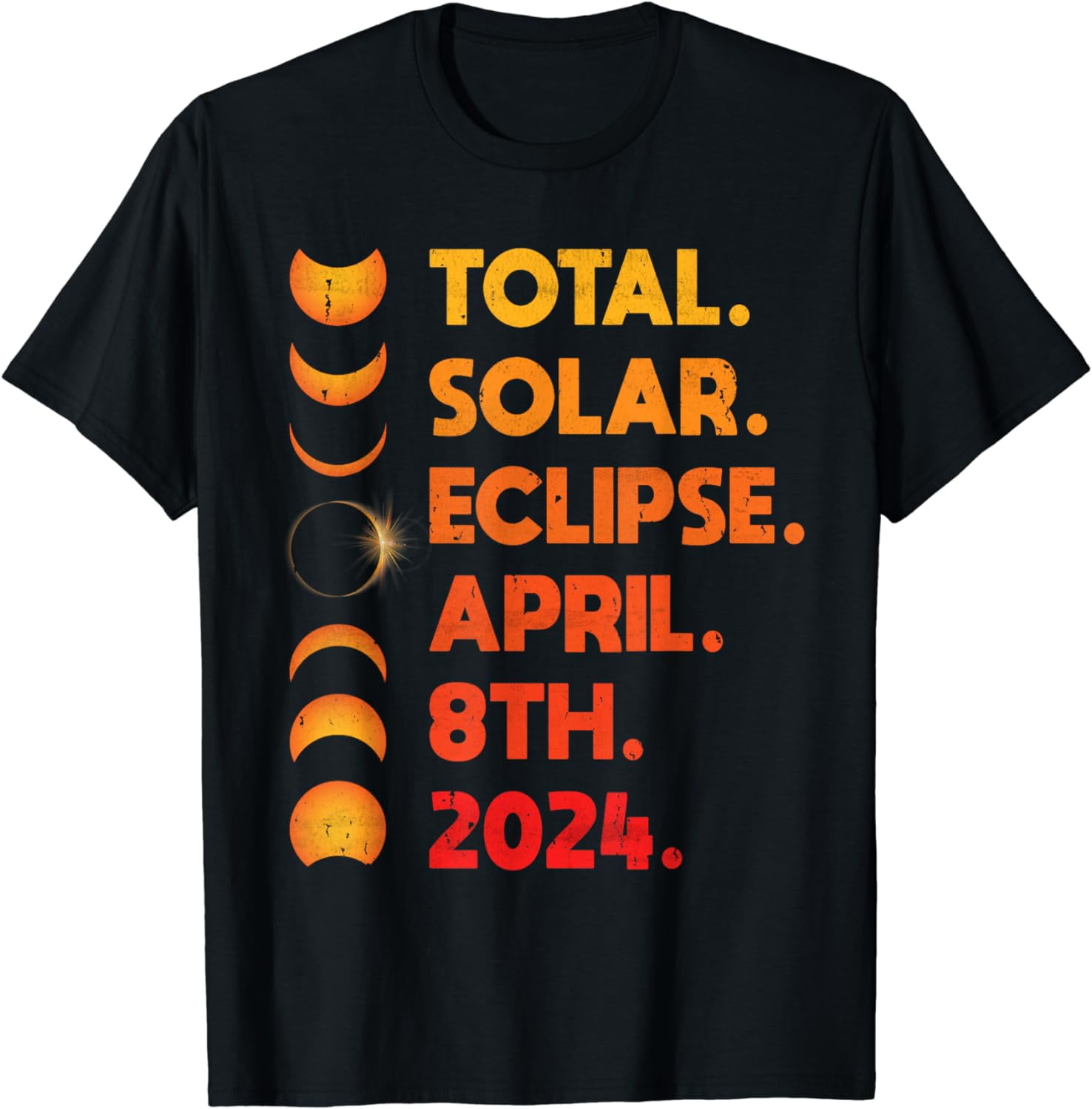 Total Solar Eclipse April 8th 2024 Astronomy Mens Womens Cotton TShirt