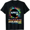 Total Solar Eclipse Arkansas 2024 Colorful Totality Cotton TShirt