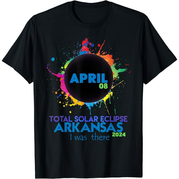 Total Solar Eclipse Arkansas 2024 Colorful Totality T-Shirt