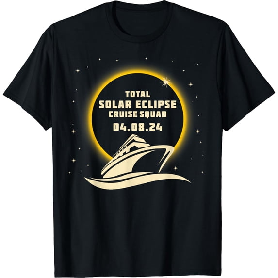 Total Solar Eclipse Cruise Squad 2024 Vacation Matching T-Shirt
