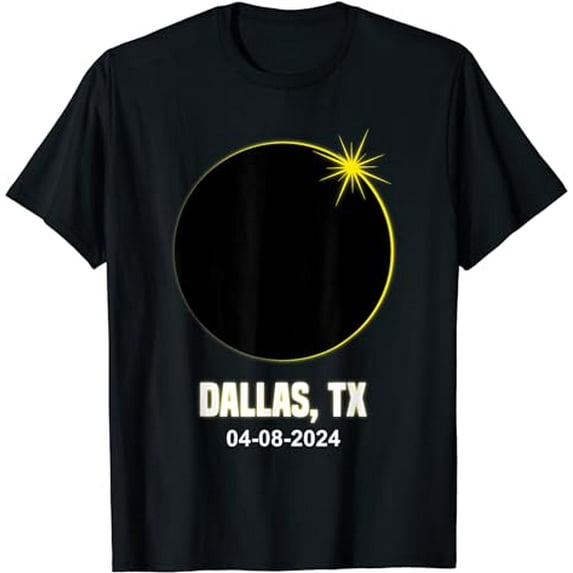 Total Solar Eclipse Dallas Shirt 2024 Texas Dallas Eclipse T-Shirt