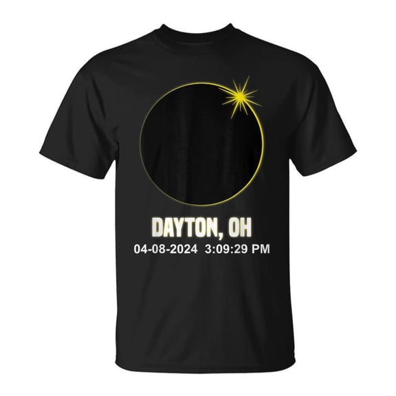 Total Solar Eclipse Dayton 2024 Time Ohio Eclipse TShirt