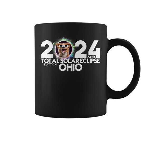 Total Solar Eclipse Dayton Ohio 2024 Astronomy Dog Coffee Mu