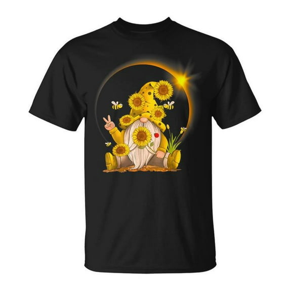 Total Solar Eclipse Gnome 2024 T-Shirt, Cute Totality Spring April 8 Celestial Event Graphic Tee, Whimsical Space Watch Party Shirt, Astronomy Lover Gift Top For Men Women
