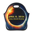 Total Solar Eclipse Little Rock April 8,2024 Insulated Neoprene Lunch