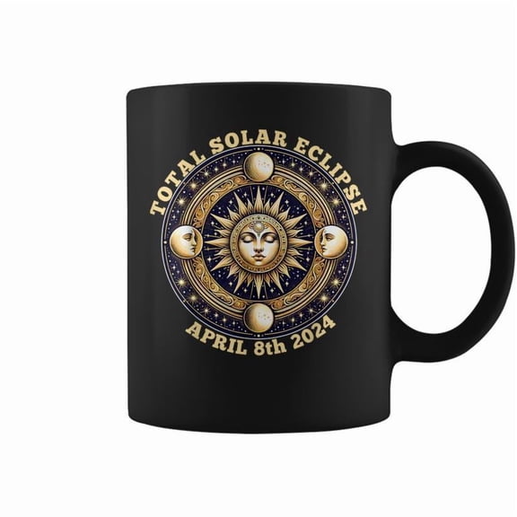 Total Solar Eclipse Monday April 8 2024 Coffee Mugs