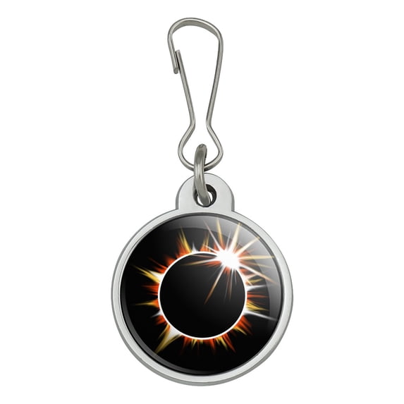 Total Solar Eclipse Painted Jacket Handbag Purse Luggage Backpack Zipper Pull Charm