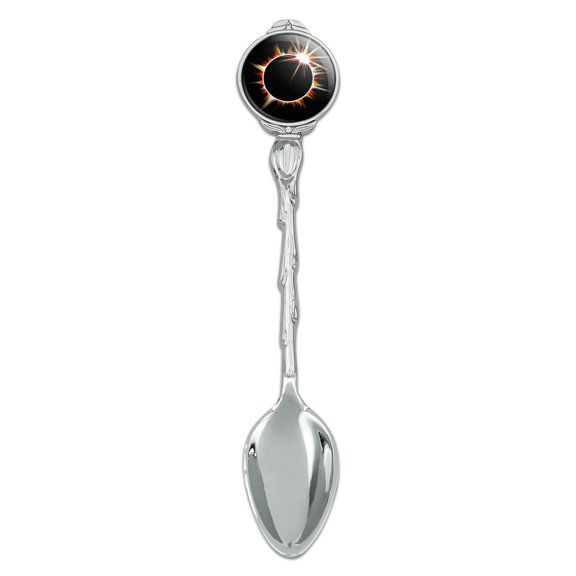 Total Solar Eclipse Painted Novelty Collectible Demitasse Tea Coffee Spoon