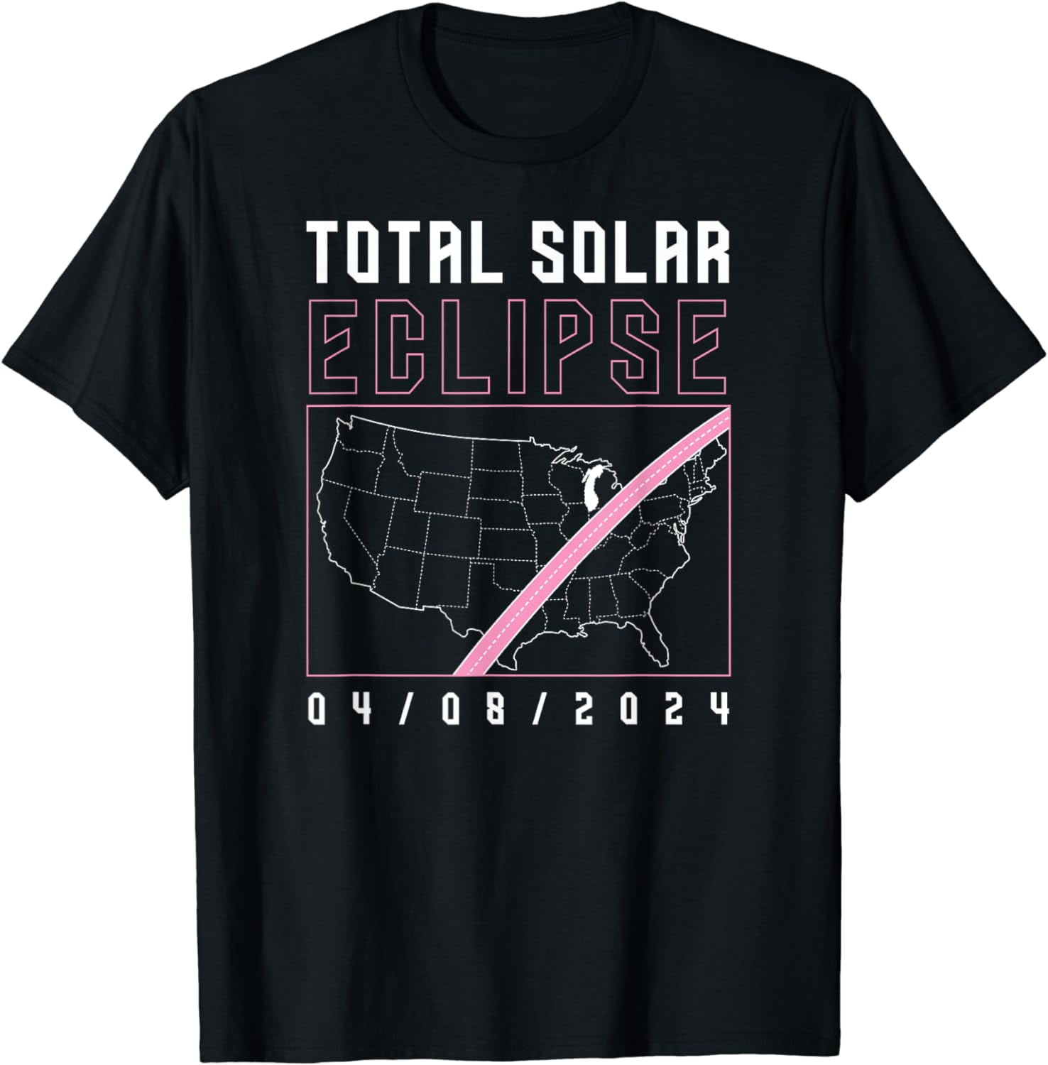 Total Solar Eclipse Path Of Totality Map April 8 2024 TShirt
