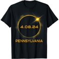 thumbnail image 1 of Total Solar Eclipse Pennsylvania Totality April 8th 2024 T-Shirt, 1 of 3