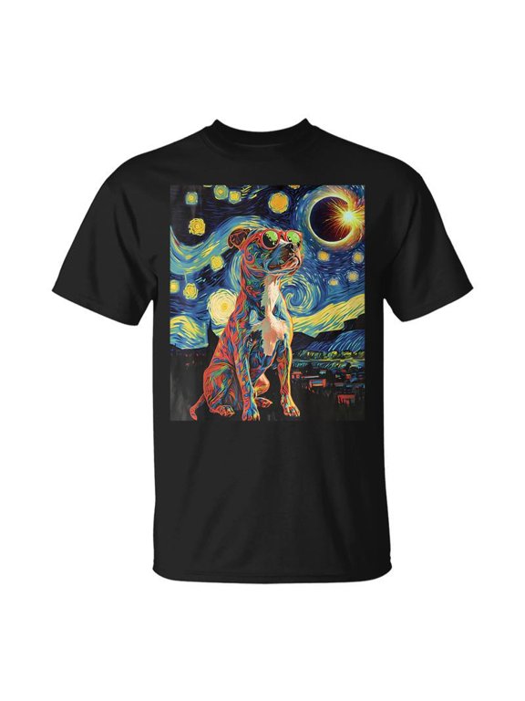 Total Solar Eclipse Pit Bull Dog TShirt