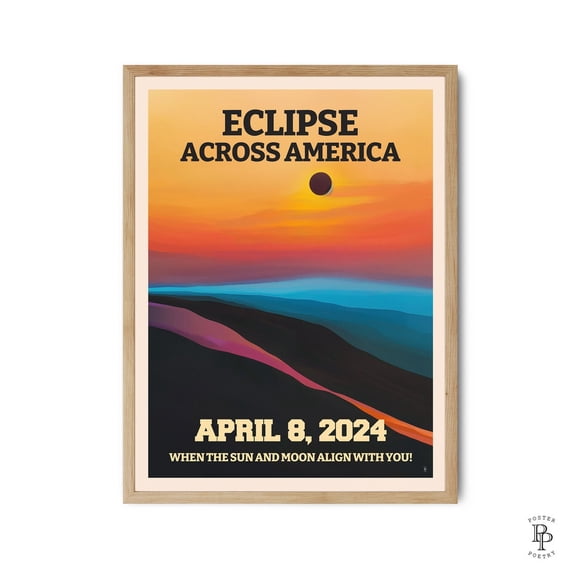 Total Solar Eclipse Print North America Eclipse Trendy Art