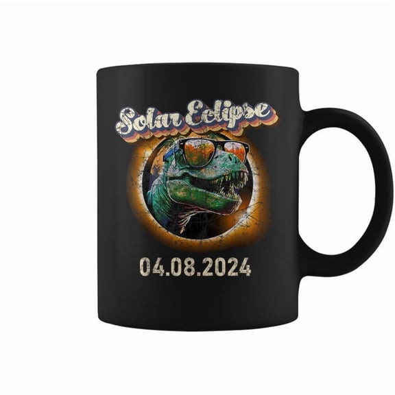 Total Solar Eclipse TRex April 8 2024 America Solar Eclipse Coffee Mugs