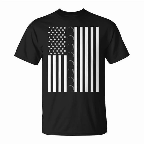 Total Solar Eclipse US American Flag 04.08.2024 Tee – Unisex Adult Cotton T-Shirt Featuring Totality Graphic for Casual or Commemorative Wear, Size L, Color Black