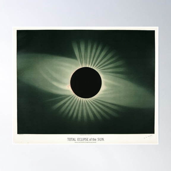 Total Solar Eclipse Vintage Poster Wall Art Home Decor Cute Birthday Gift