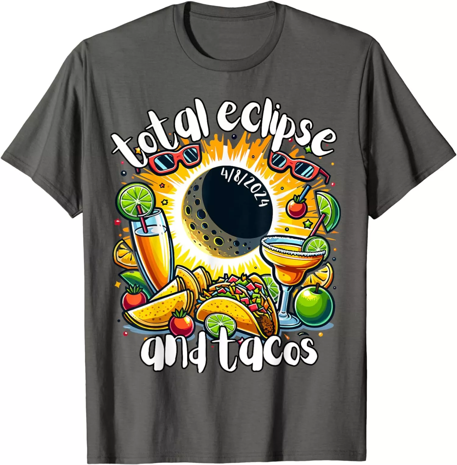 Total Solar Eclipse and Tacos 8th April 2024 Gift Unisex TShirt