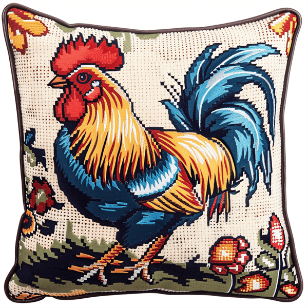 Total Stamped Cross Stitch Pillow Case Kits , 17.72" x 17.72" , Cross Stitch Kits Stamped (11 Count)