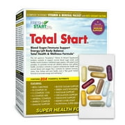 Total Start - Complete Daily Vitamin Pack - Blood Sugar, Immune Support, pH Body Balance 30 Packets