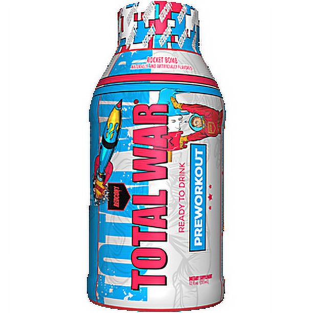 Total War Ready To Drink PreWorkout Rocket Bomb (12 Drinks, 12 Fl Oz. Each)