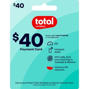 Total Wireless $40 Payment Card e-PIN Top Up (Email Delivery)