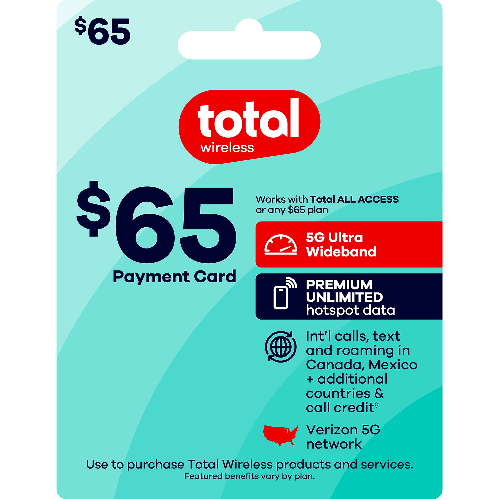 Total Wireless $65 Payment Card e-PIN Top Up (Email Delivery)