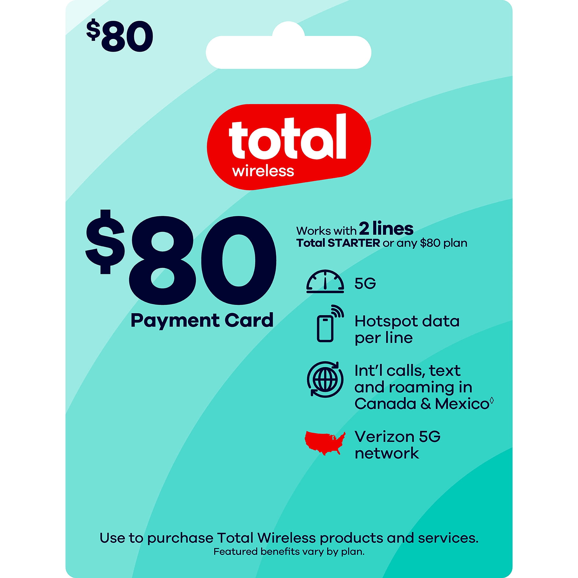 Total Wireless $80 Payment Card e-PIN Top Up (Email Delivery)