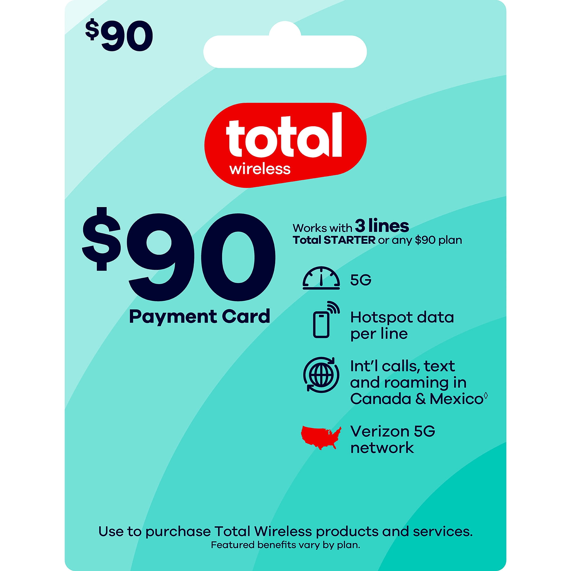 Total Wireless $90 Payment Card e-PIN Top Up (Email Delivery)