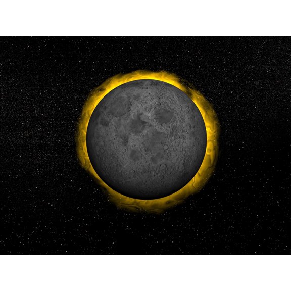 Total eclipse of the Sun Canvas Art - Elena DuvernayStocktrek Images (17 x 13)