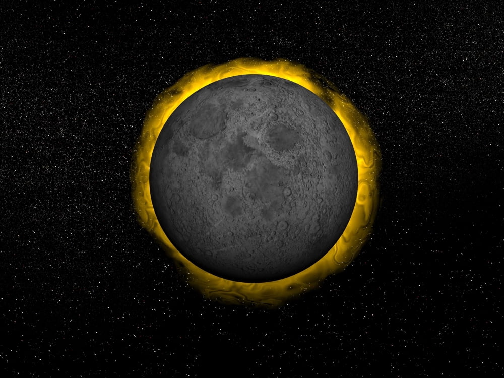 Total eclipse of the Sun Canvas Art - Elena DuvernayStocktrek Images (33 x 25)