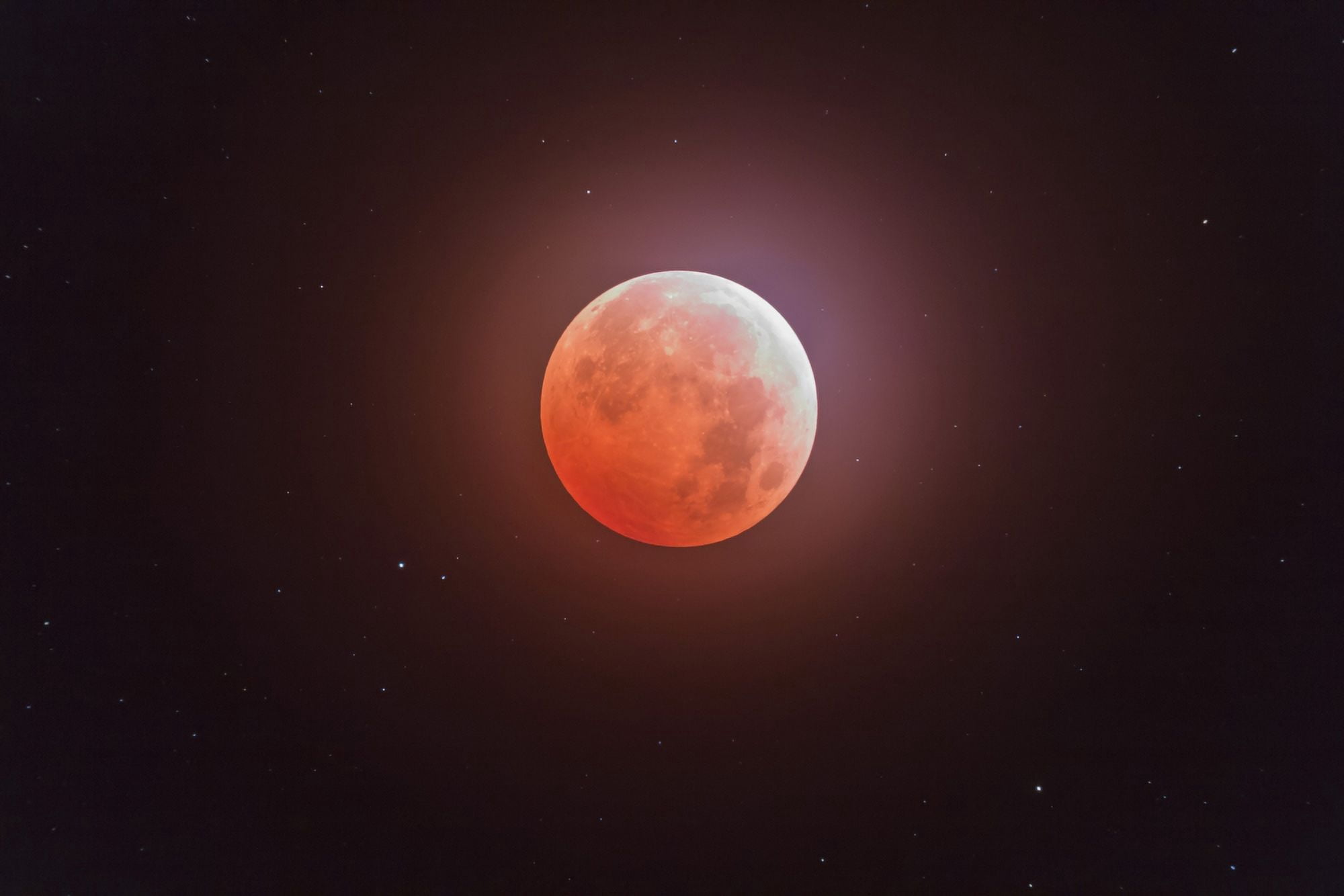 Total eclipse of the moon Canvas Art - Alan DyerStocktrek Images (18 x 12)