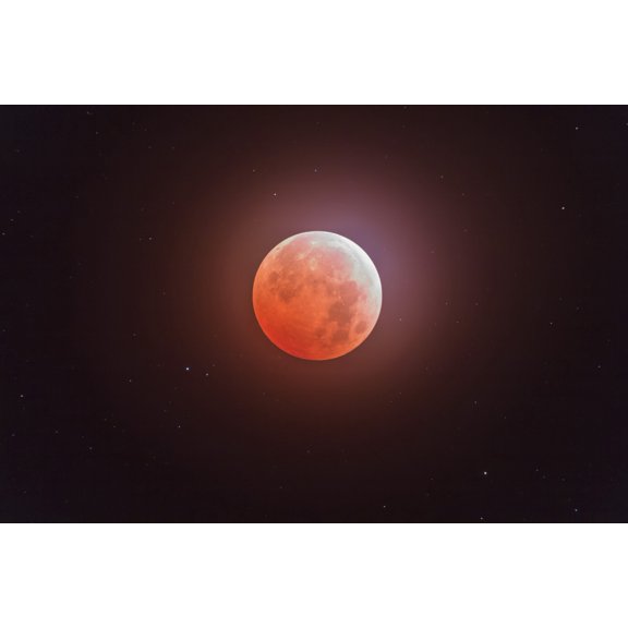 Total eclipse of the moon Canvas Art - Alan DyerStocktrek Images (35 x 23)