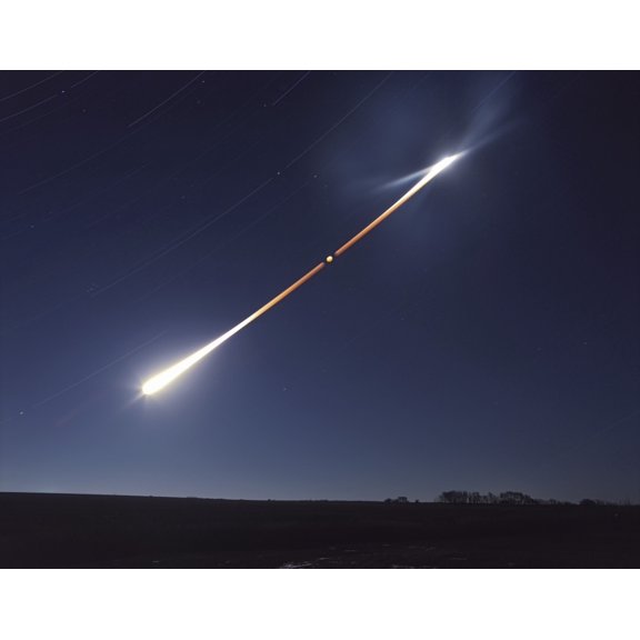 Total lunar eclipse with eclipse motion trail Canvas Art - Alan DyerStocktrek Images (16 x 13)