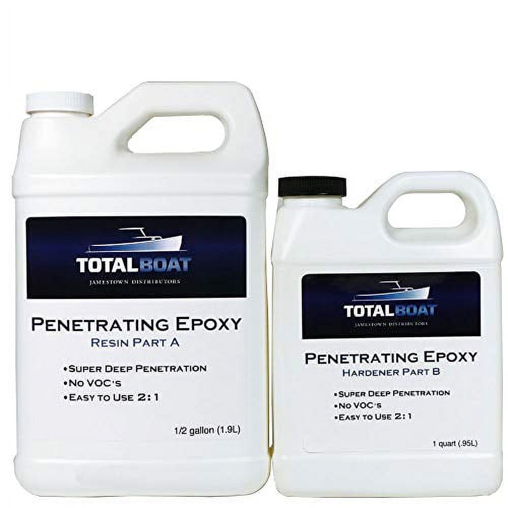 TotalBoat Clear Epoxy Wood Sealer Stabilizer for Rot Repair