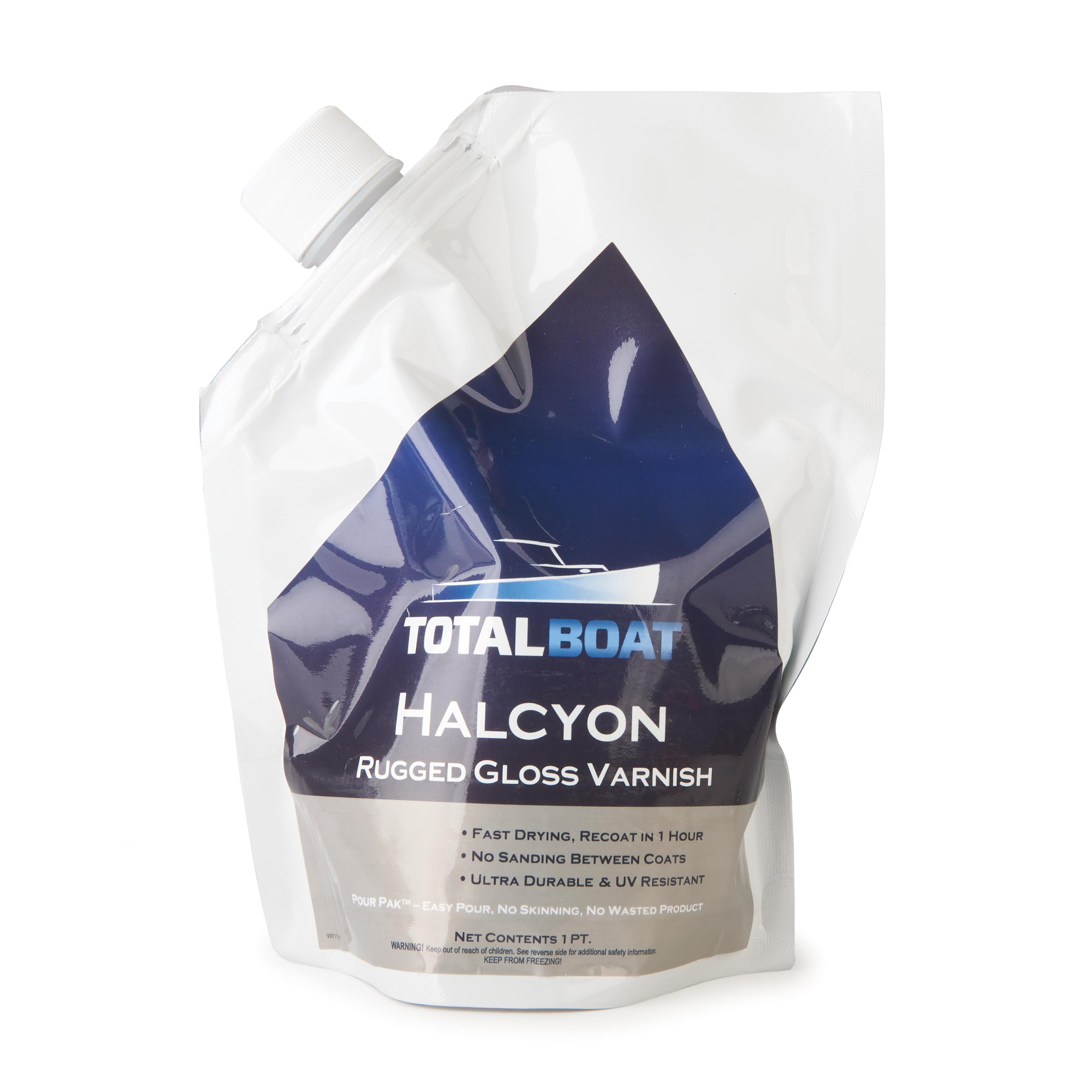 TotalBoat Halcyon WaterBased Marine Varnish High Gloss Pint