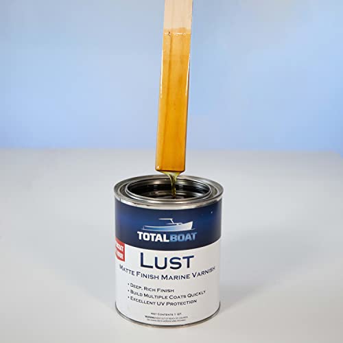 TotalBoat Lust Marine Varnish, High Gloss and Matte Finish for Wood