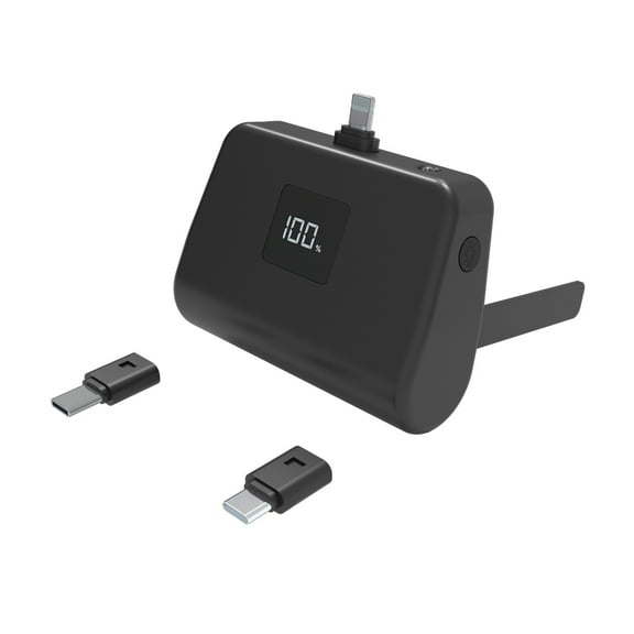 TotalBoost Mini Pro 5,000mAh Universal Power Bank With Interchangeable Adapters & Built-In Kickstand