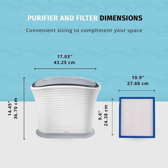 TotalClean HEPA-Type Air Purifier Filter Replacement for -15 and AF-10 Models, Captures Microscopic Particles, 99% Efficiency