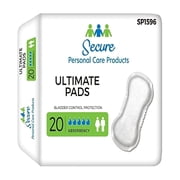 TotalDry Bladder Control Pads - 180 Count - Heavy Absorbency - Contoured Disposable Pads for Women - 16.5 Inch - White Cloth-Like Backsheet