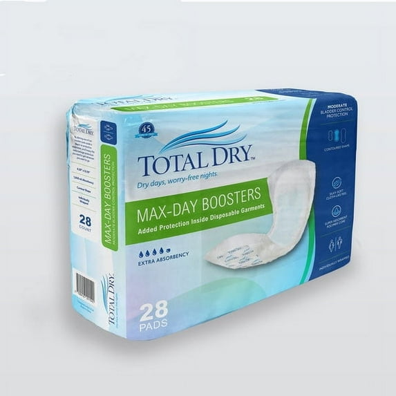 TotalDry Max Day Booster - Extra Absorbent Incontinence Booster Pads For Men & Women