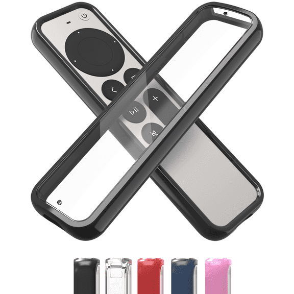 TotalMount Air Rim Case for Apple TV Remotes – Black With Clear Back
