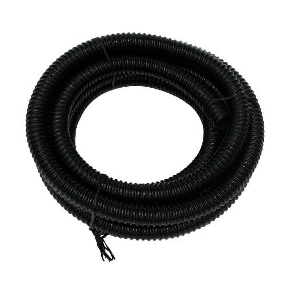 20-Foot Black Corrugated PVC Tubing for Water Features
