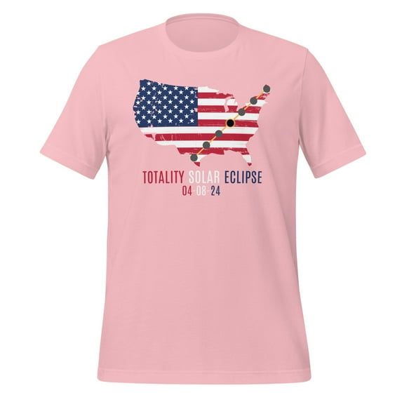 Totality Eclipse Shirt Total Solar Eclipse 2024 T-Shirt USA Totality Eclipse Shirt Totality Watch Party Shirt 2024 Solar Eclipse Shirt (Pink, 3XL)