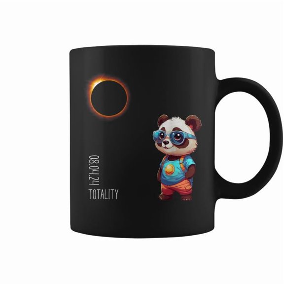 Totality Panda Solar Eclipse 08042024 Cute Eclipse Girls Coffee Mugs