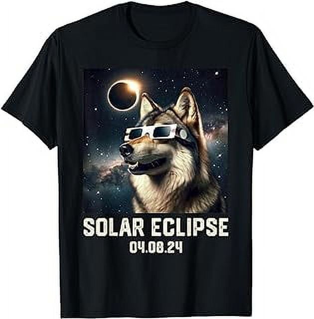 Totality Solar Eclipse 04.08.24 Wolf Astronomy Lovers T-Shirt - Walmart.com
