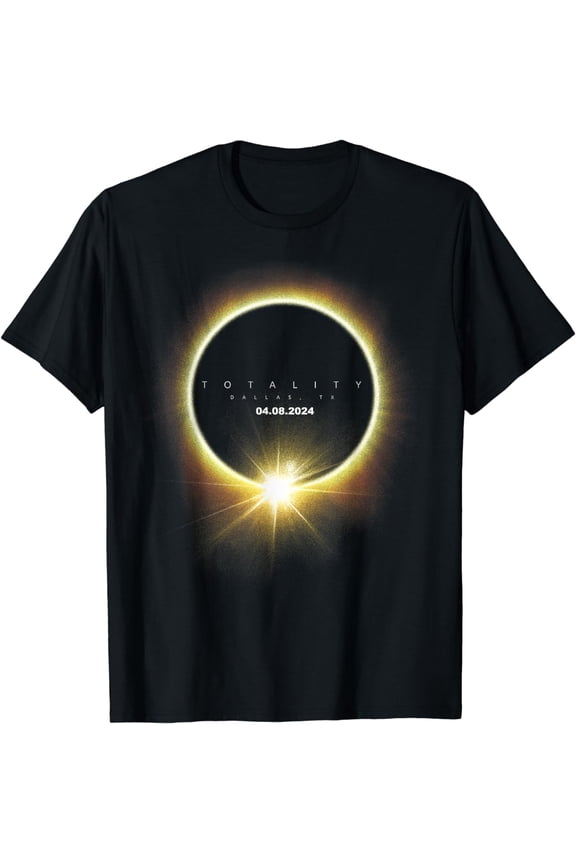 Totality Solar Eclipse 2024 04.08.24 Seen From Dallas, Texas T-Shirt