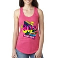 thumbnail image 1 of Totally 80's Forever Vintage Ladies Racerback Tank Top, Hot Pink, Large, 1 of 5