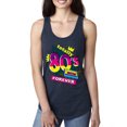 thumbnail image 1 of Totally 80's Forever Vintage Ladies Racerback Tank Top, Navy, Small, 1 of 5