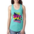 thumbnail image 1 of Totally 80's Forever Vintage Ladies Racerback Tank Top, Tahiti Blue, Large, 1 of 5